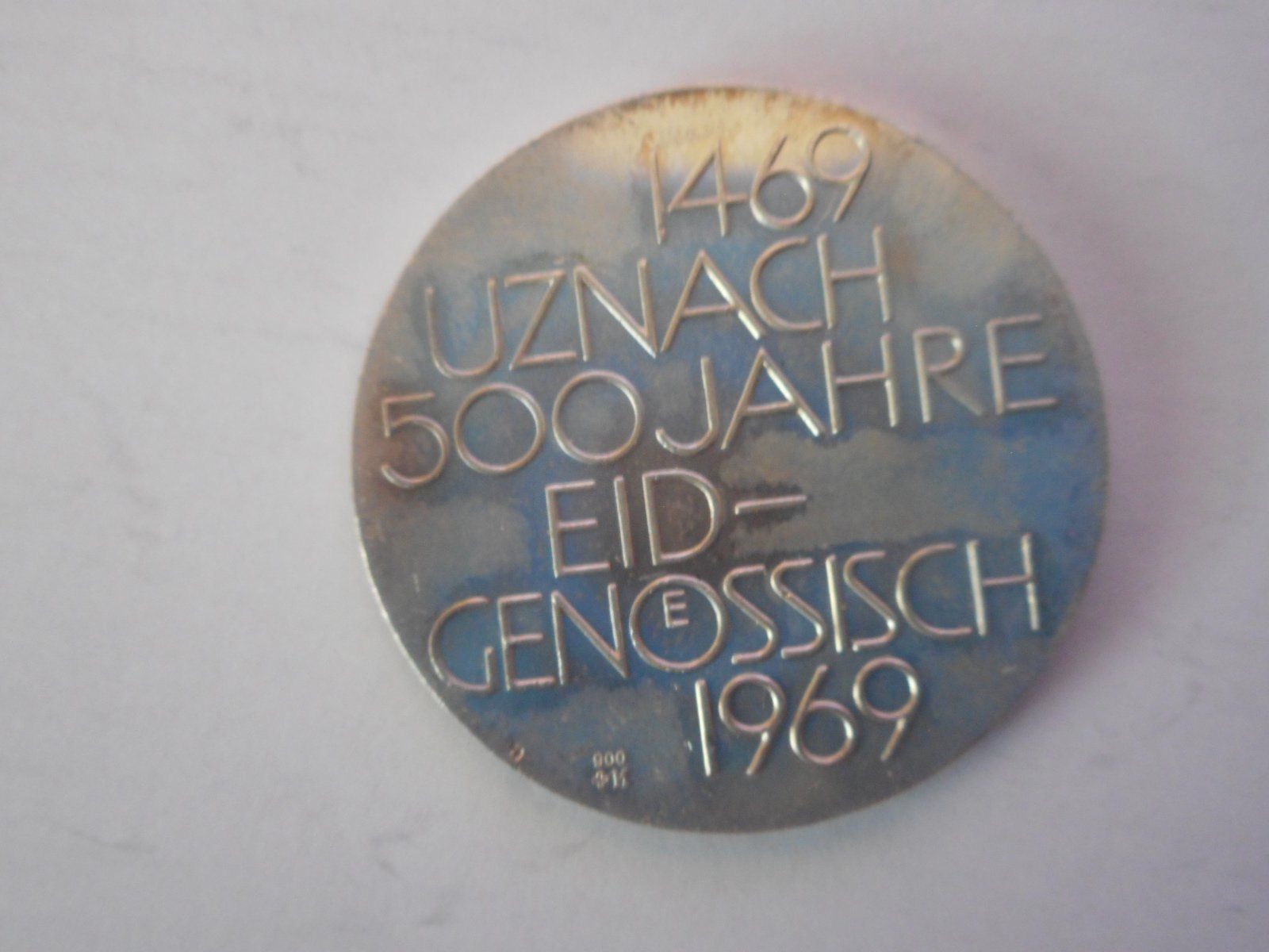 Medaglie: 1969 silber  500 Jahre  Uznach Eidgenossenschaft – Nuovo (secondo la descrizione) da Kriegstetten venduto da pizlad2010 2