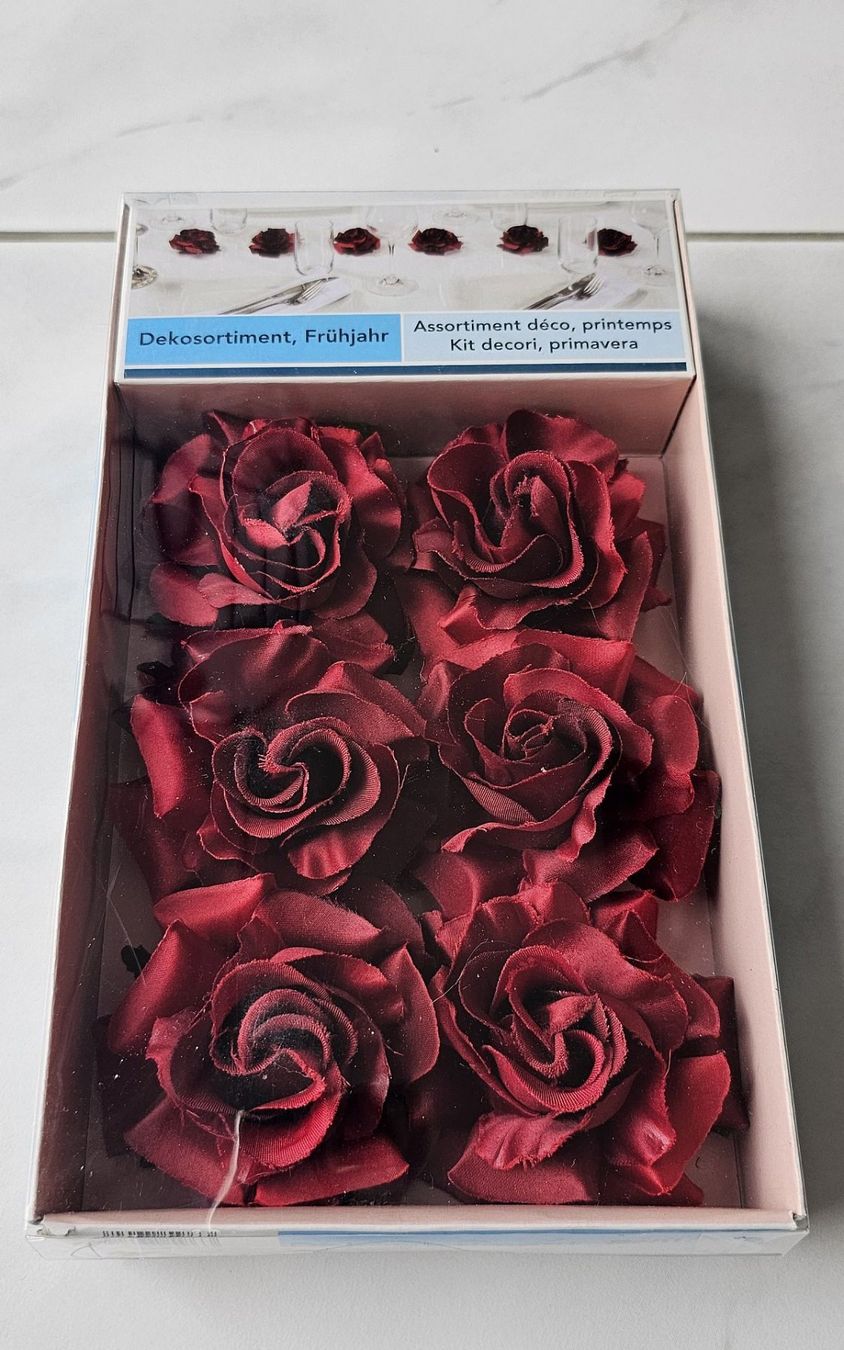 Tutte le decorazioni: Dekosortiment Rosen, dunkelrot, 6er Pack – Nuovo (secondo la descrizione) da Igis venduto da Mfsi
