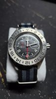 Vostok GMT Watch Black Dial Good Condition 40mm