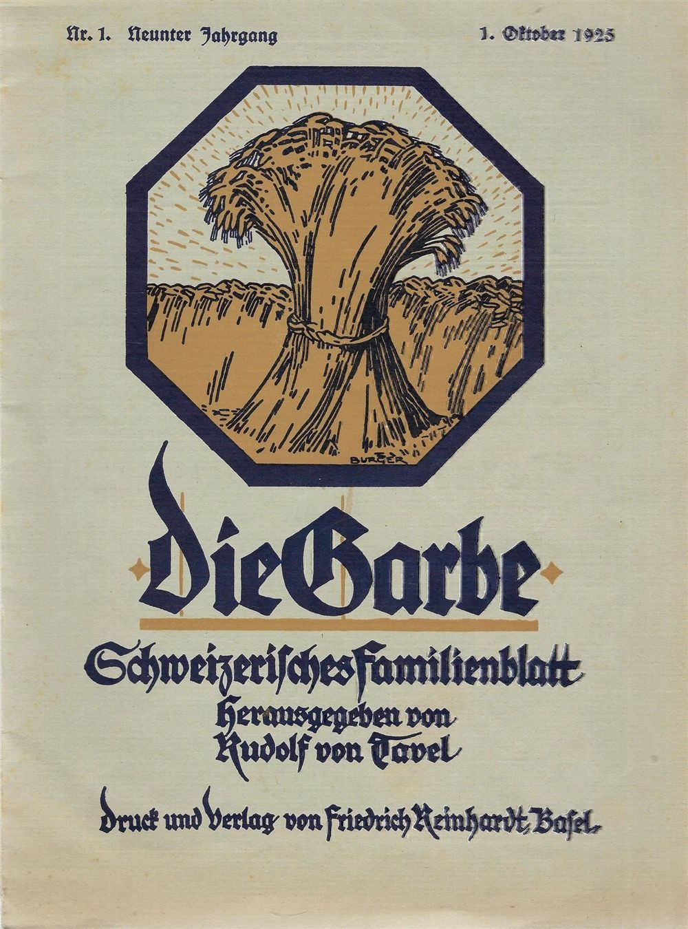Libri: Die Garbe Rudolf von Tavel 1925 – Usato da Bern venduto da Grindelwaldaus