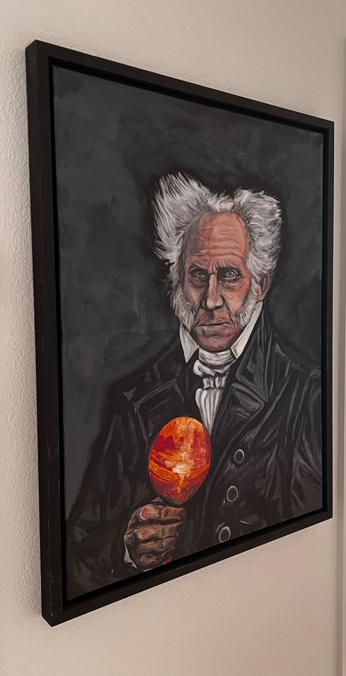 Foto & Immagini: Bild Arthur Schopenhauer, ca.60x80cm, Akryl + Leinwand – Nuovo (secondo la descrizione) da Oberwil BL venduto da AnnaFriedrich 1