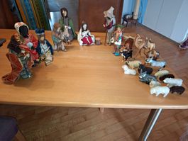 Weihnachtskrippe Figuren Set Stofftier Zubehör gebraucht