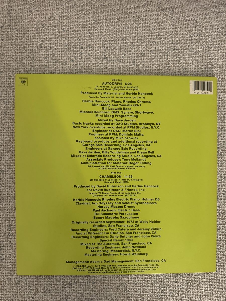 Dischi in vinile: Herbie Hancock - Autodrive - 12" Maxi - 80s – Usato da Rorbas venduto da BlackstarRecords 1