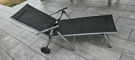 Sonnenliege Aluminium klappbar mit Rollen guter Zustand