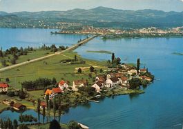 Hurden mit Rapperswil und Seedamm, um 1970