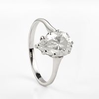 Vintage-Ring aus 18 Kt Weißgold mit Zirkonia