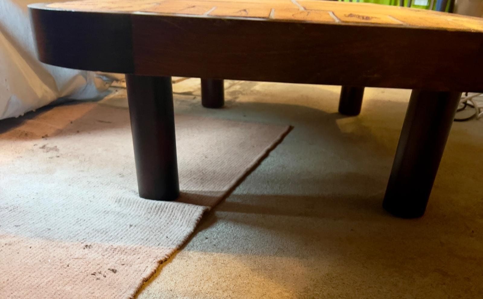 Tavoli: Table basse vintage Roger Capron, céramique feuilles. – Usato da Sion venduto da ROBY_ROBY_ROBY 3