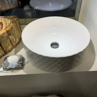 Waschbecken-Keramik  mit Struktur aussen Elegantes