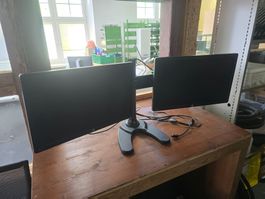2er Bildschirmhalterung inkl. 2 HP Bildschirme ab 1.-