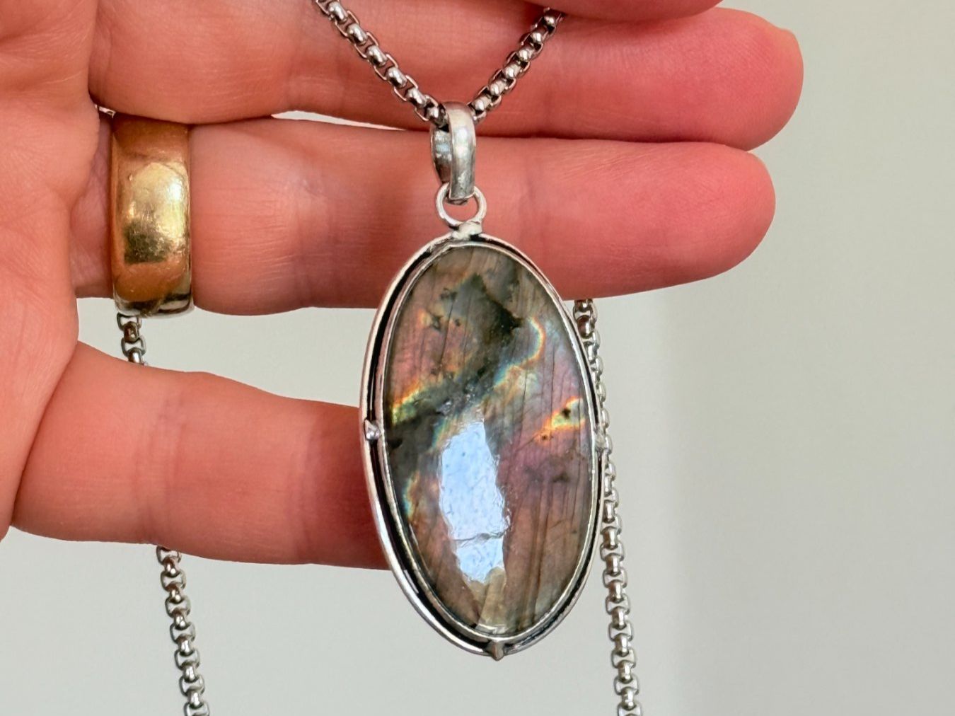 Catenine: Collier avec Labradorite – Nuovo e nell'imballaggio originale da Genève venduto da AWWA