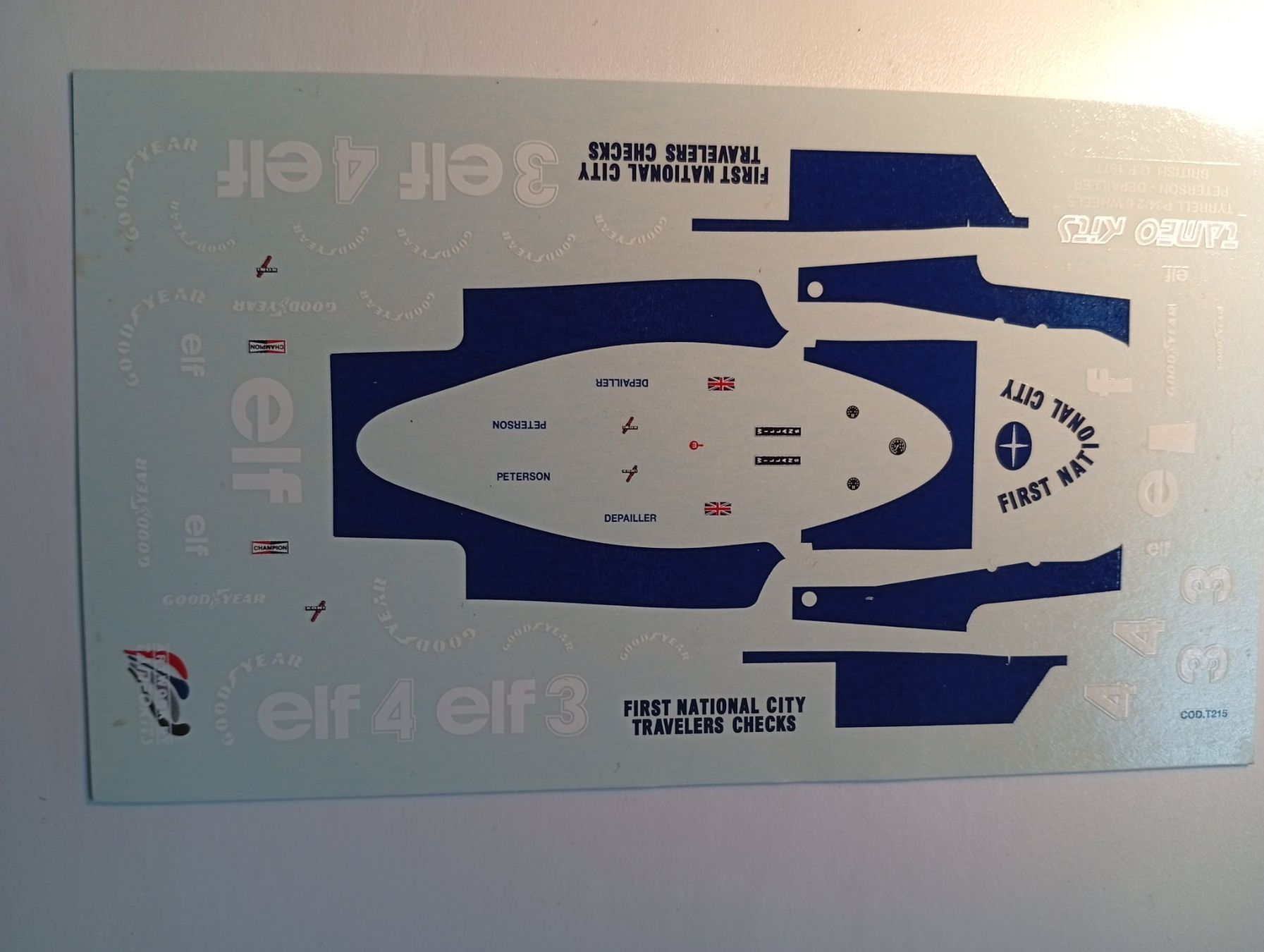 Tyrrell Modellini d'auto: Décal 1/43 Tyrrell P34/2 6 roues – Usato da Alle venduto da Rissor