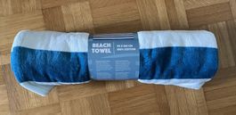 Strandtuch gestreift blau weiss 90x160cm 100% Baumwolle neu
