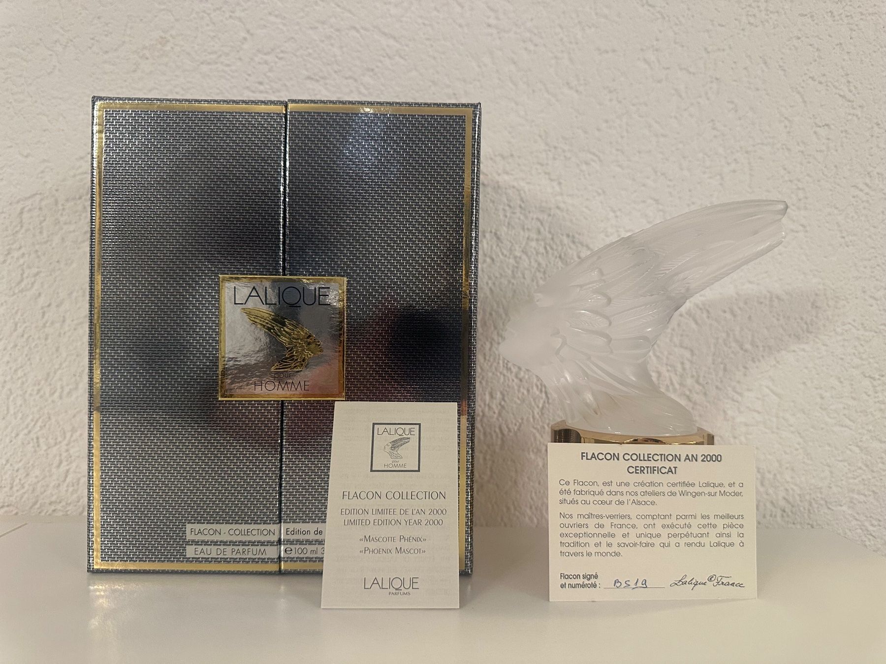 Lalique Profumi & Eau de Toilette: Lalique Flacon Collection 2000 limité mascotte Phoenix – Nuovo e nell'imballaggio originale da Vétroz venduto da bou_m8wz