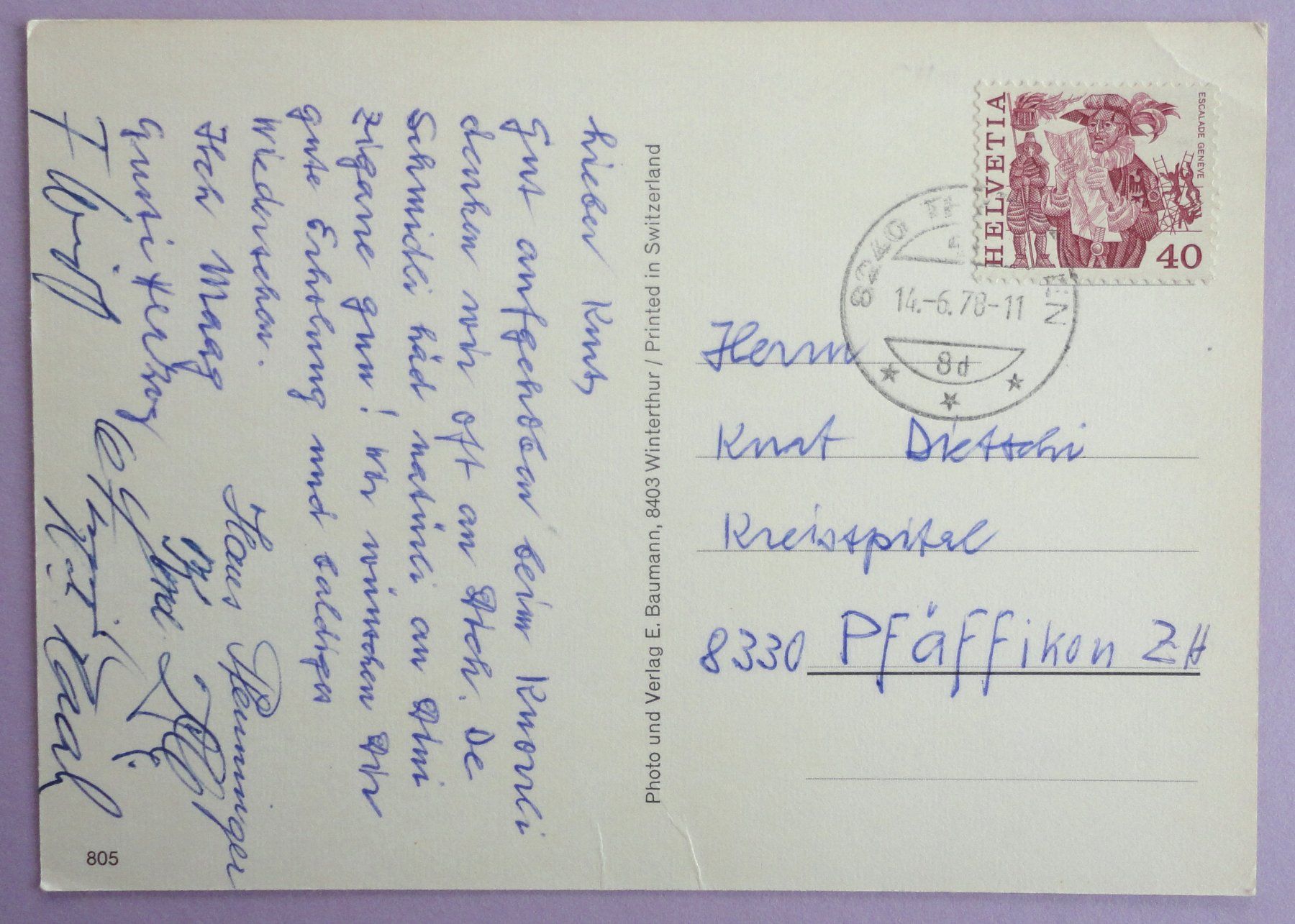 Cartoline postali: Thayngen SH – Difettoso da Fétigny venduto da Billy2miny 1