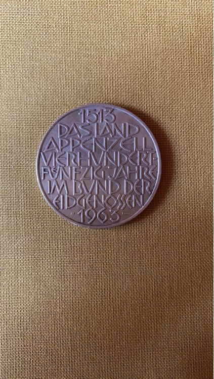 Medaglie: Gedenkmedaille 1973 Appenzell 450 Jahre im Bund der Eidg.sch – Usato da Jakobsbad venduto da FriedelSchmitt