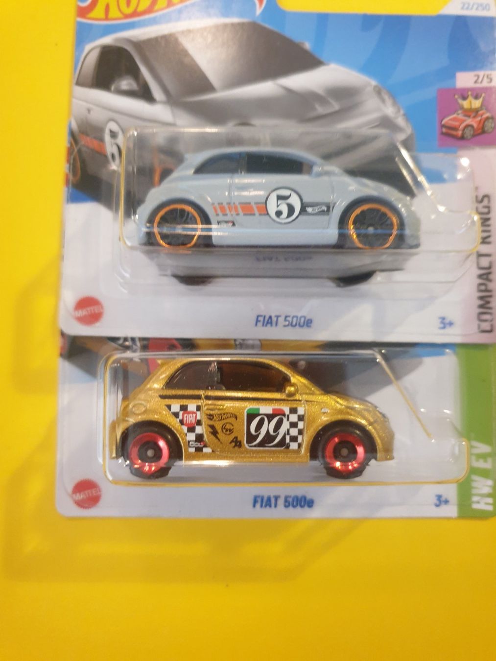 Hot Wheels Modellini d'auto: 2 x Hot Wheels FIAT 500e – Nuovo e nell'imballaggio originale da Oftringen venduto da Rotor 1