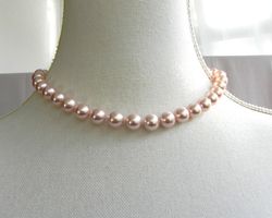 Collier PFEFFINGER  Muschelkernperlen 10mm L42cm Magnetver.