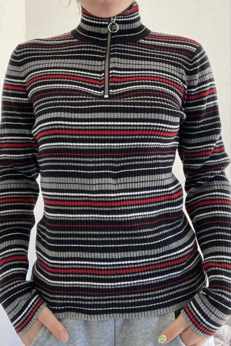 Pullover & Sweatshirts: Schöner gestreifter Rework Pullover mit Reissverschluss – Gebraucht aus Muri b. Bern von ala_mq5t 2