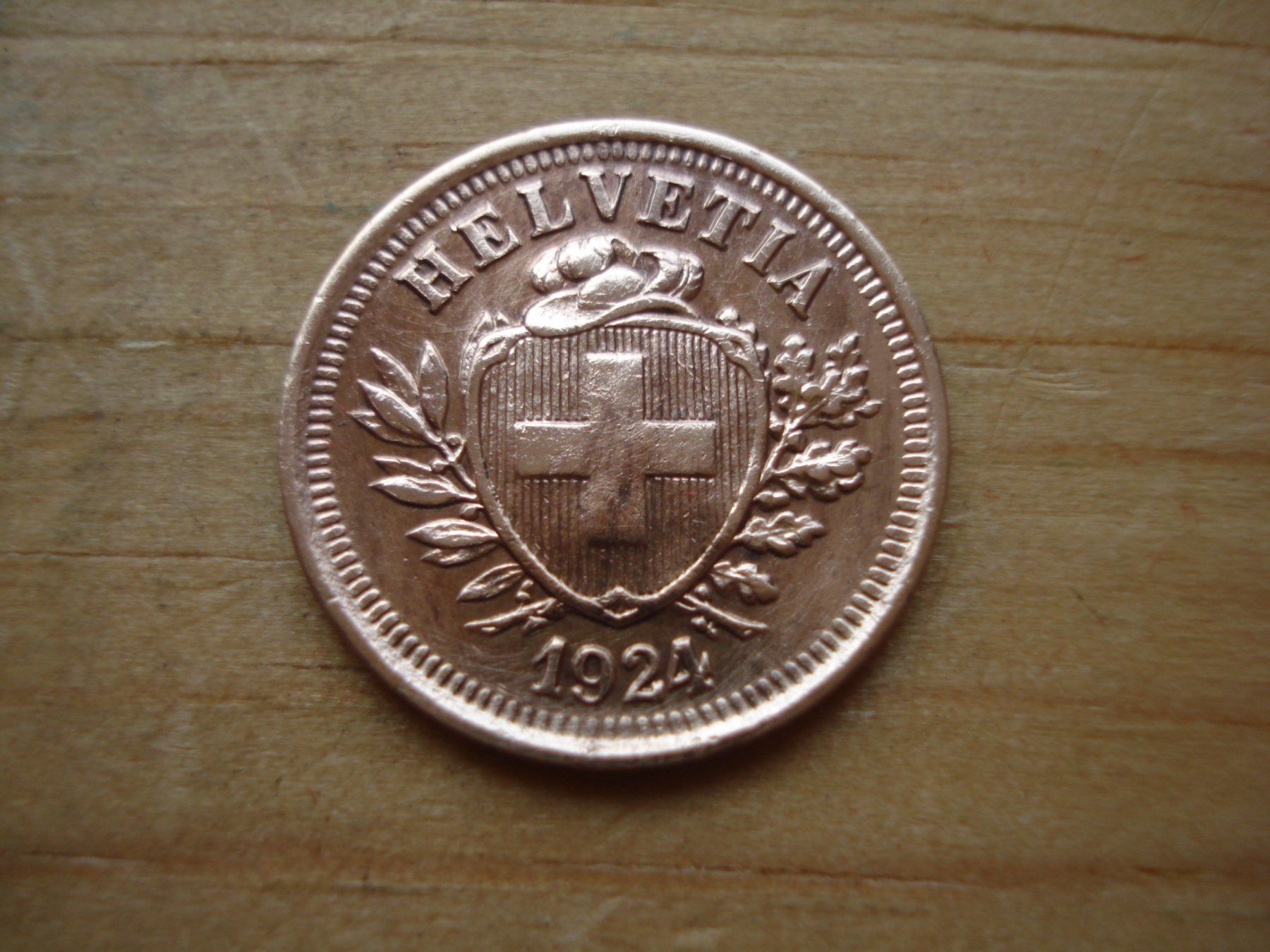 Tutti le monete: (N1) 1 Rappen  1924  UNZ- – Usato da Erlach venduto da Net-Coins