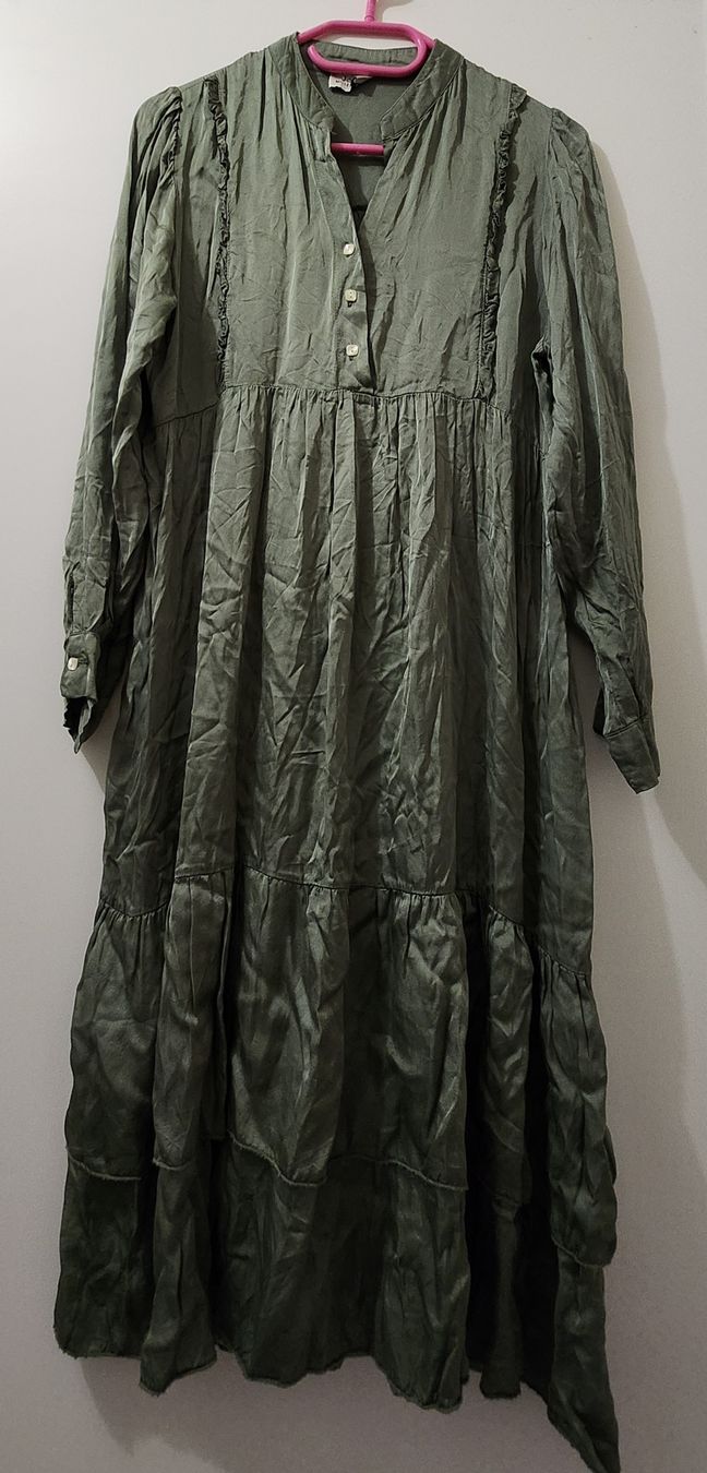Vestiti: Robe longue kaki en viscose Italienne  Millenium TU – Usato da Niedergösgen venduto da Eva2410 4
