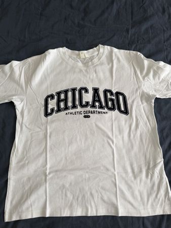 T-Shirt H&M weiss Chicago Aufdruck Grösse S neuwertig