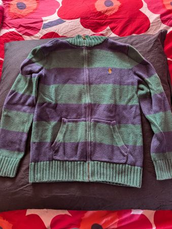 Ralph Lauren Blau-grün Baumwolljacke mit Reissverschluss - M