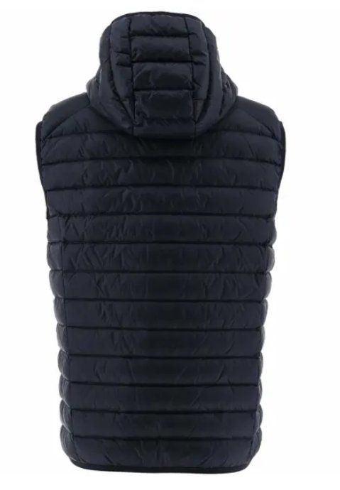 Jott Gilets & Westen: Jott Weste mit Kapuze L Daunenweste Steppweste Marine.. – Neu und originalverpackt aus Courlevon von Poleposition 1