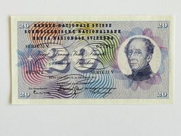 20 Fr. BANKNOTE 1961, Schweiz, Bankfrisch!