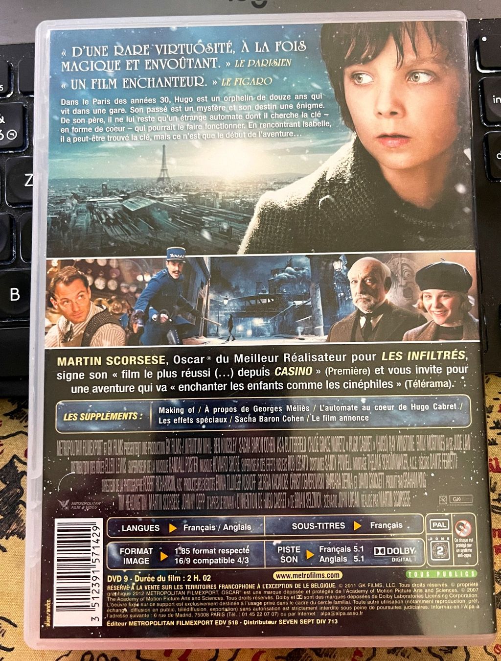 Tous les DVDs: Hugo Cabret (2011) - DVD – D'occasion à Semsales par __Florian__ 2