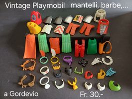 Playmobil vintage, mantelli, barbe, ...