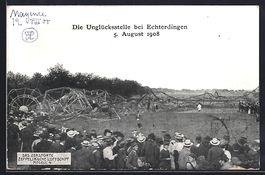 Echterdingen, Dei Unglücksstelle 1908, 