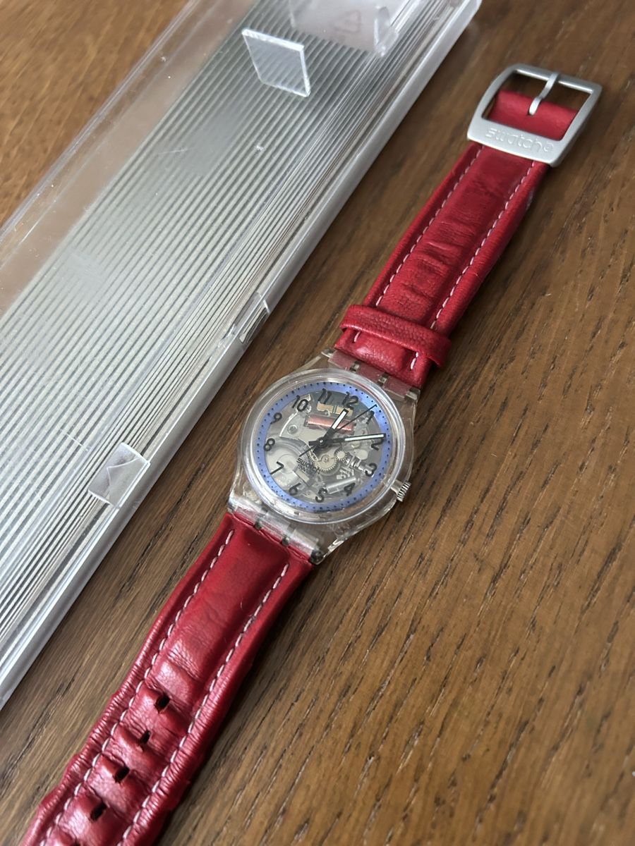 Swatch Smartwatch: Original Swatch Skeleton Uhr mit Lederarmband & Originalbox  – Usato da Uetendorf venduto da REhome 1