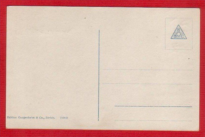 Cartoline postali: WALDHAUS FLIMS, CAUMASEE MIT BADANSTALT – Usato da Grüningen venduto da Kartenlaube 1
