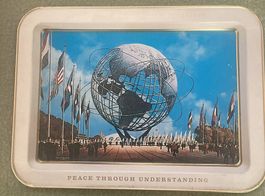 Tablett von der Weltausstellung in New York 1965
