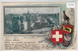 Gruss aus Bern - Nideckquartier - Präge-Litho