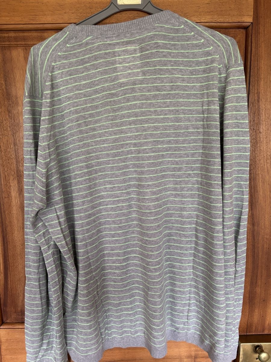 Maglioni & Felpe: Esprit Herren-Pullover, gestreift, Grau/Grün, XXL – Nuovo e nell'imballaggio originale da Wald AR venduto da bertli00 1