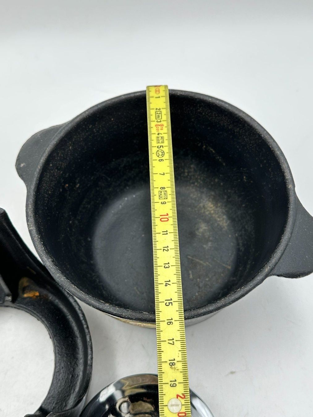 Küchengeräte: Fondue Set Vintage, Gusseisen Caquelon – Gebraucht aus Luzern von Lager6640 3