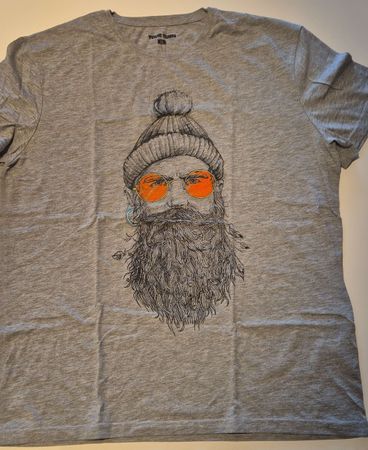 Cooles T-Shirt mit Bart Motiv, Grösse XL YourTurn