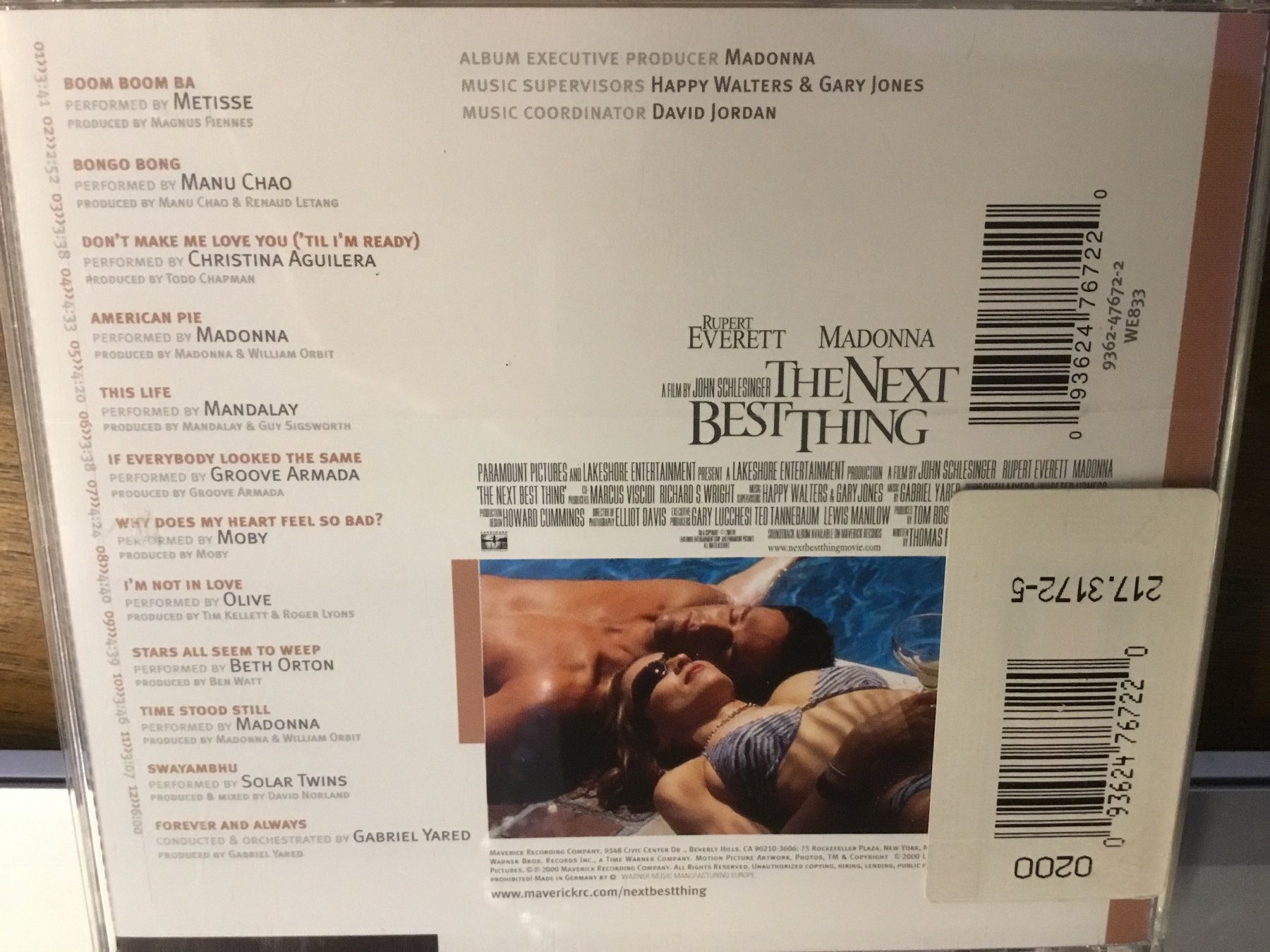 CD: Original Soundtrack CD - The Next Best Thing.  , – Usato da Thierachern venduto da sweden08 1