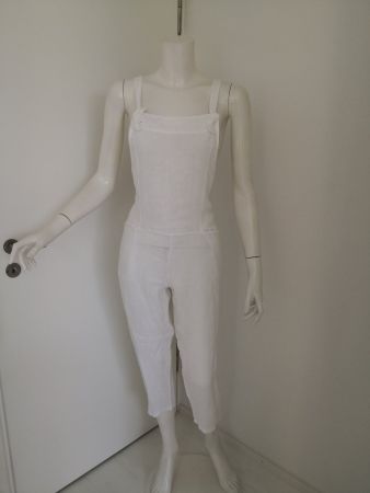 🤩STRADIVARIUS NEUE KOLLEKTION JUMPSUIT 100% LEINEN WEISS