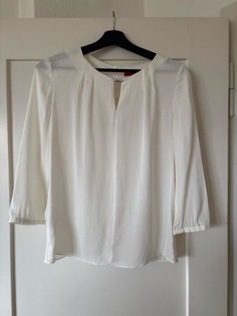 Hugo Boss Seidenbluse, Gr. 34,weiss, neuwertig!