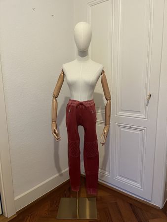 Cotton Citizen red Joggers, size XS, quilted knee