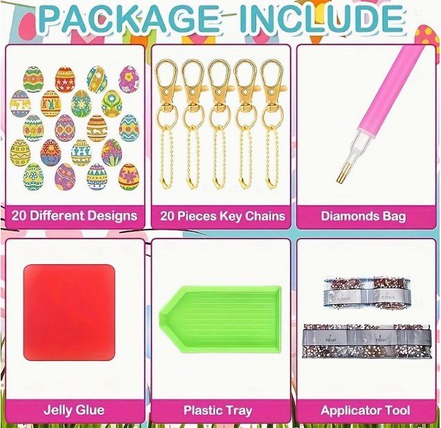 Tutte le decorazioni: 20 Easter Egg Diamond Painting Kits Set DIY – Nuovo (secondo la descrizione) da Gattikon venduto da Sarahs_Schatzkammer 5