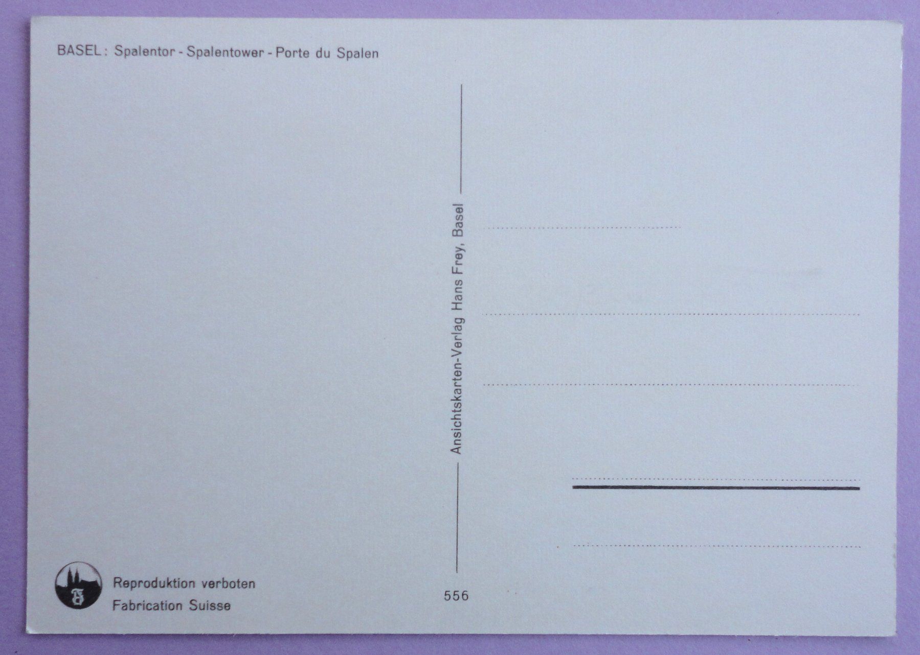 Cartoline postali: Basel - Spalentor – Usato da Fétigny venduto da Billy2miny 1