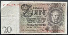 20 Reichsmark Geldschein, 1929, Top Zustand, Rarität!
