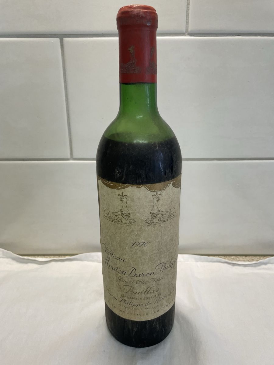 Vino: Chateau Mouton Baron Philippe 1970 – Nuovo e nell'imballaggio originale da Zürich venduto da Campi1000 2