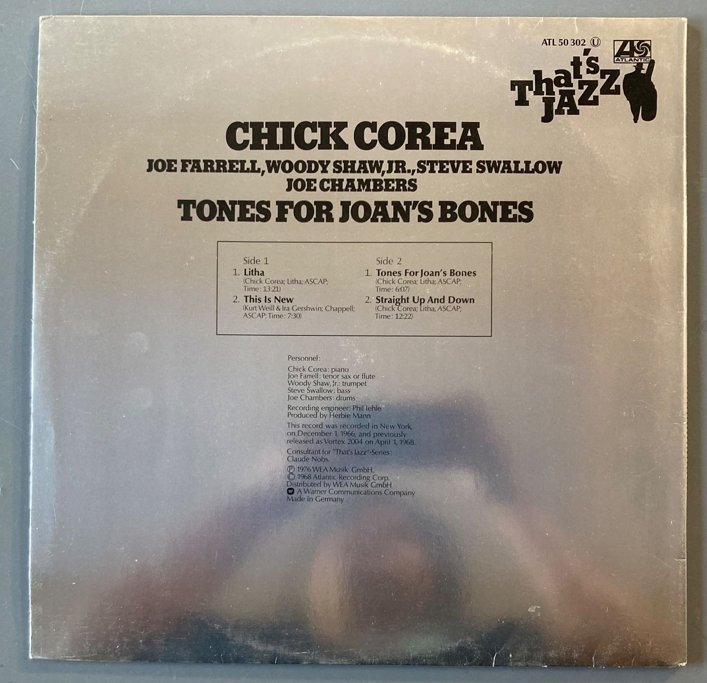 Dischi in vinile: CHICK COREA - TONES FOR JOAN'S BONES – Usato da Poliez-Pittet venduto da Newtown-Records 1