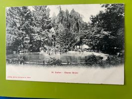Postkarte St. Gallen Oberer Brühl  Stempel 1919