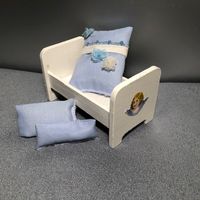 ❗Jetzt = 13.- Fr.!!❗Bett Holz weiss Engeloblat +Bettzeug Pst