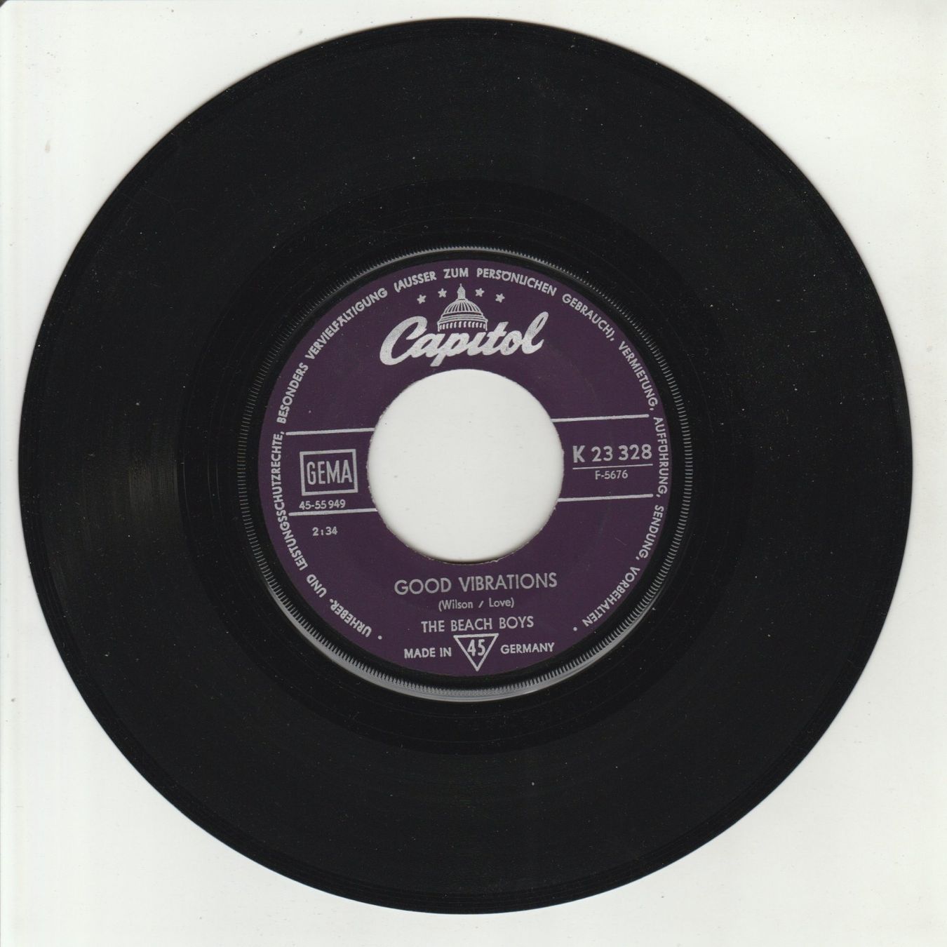 Dischi in vinile: The Beach Boys - Good Vibrations 7" Vinyl – Usato da Tübach venduto da JamesStone 2